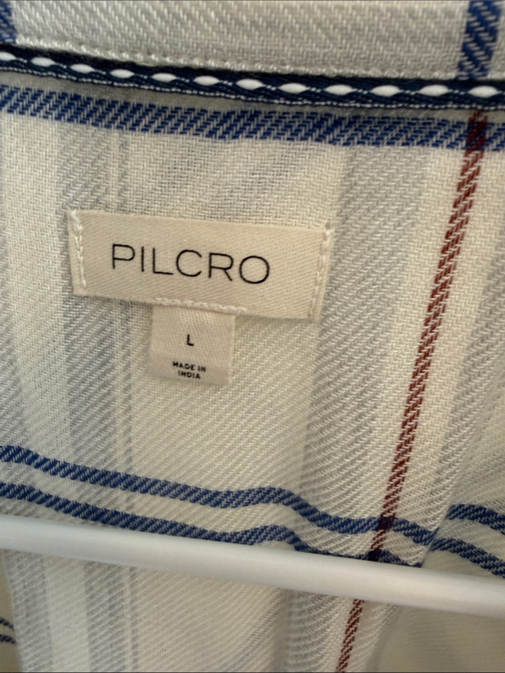 ⭐️Pilcro Tuxedo Ruffle front Plaid Button Down ⭐️ - Picture 6 of 7